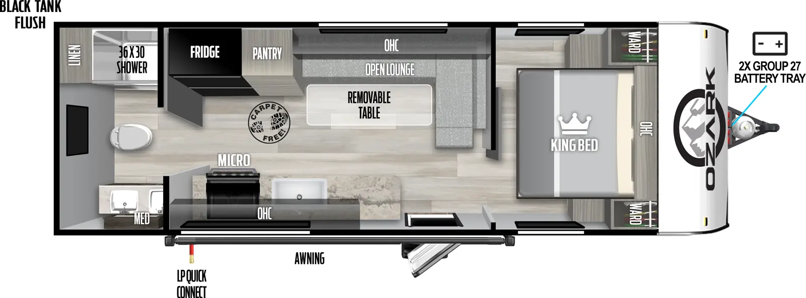 Ozark 2300RB Floorplan